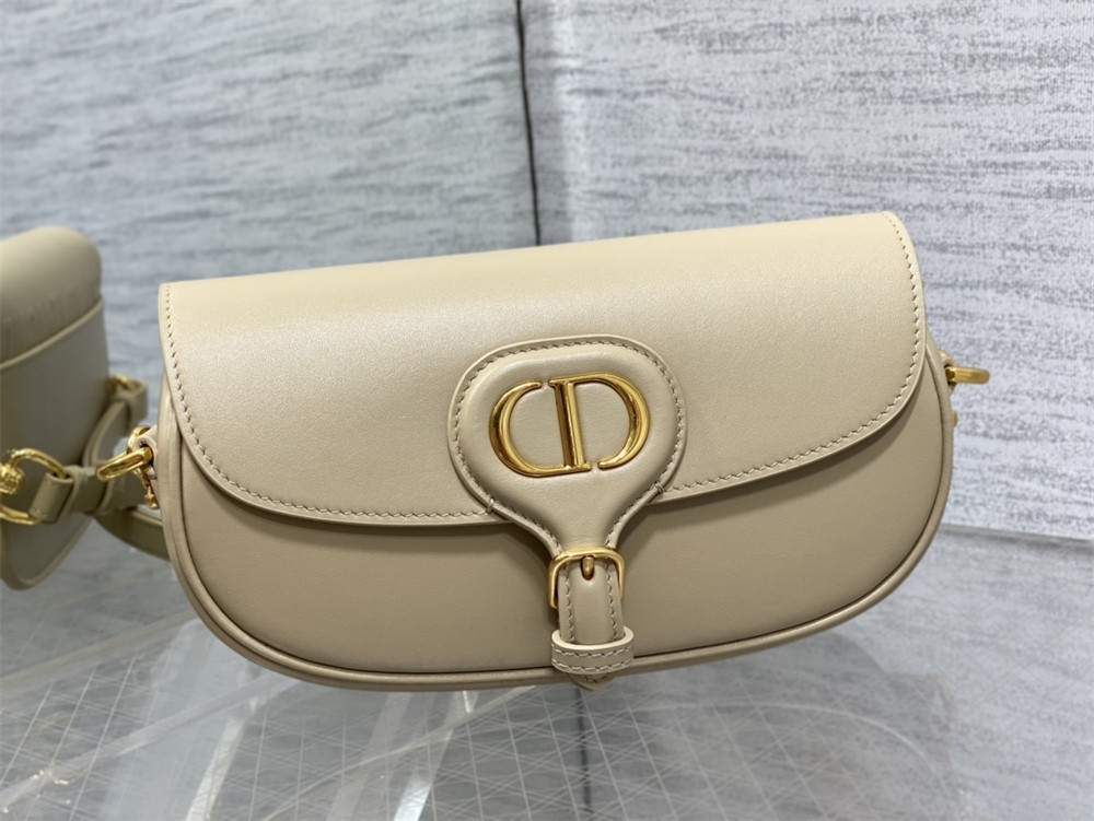 D*0r BOBBY EAST-WEST BAG Sand-Colored Box Calfskin