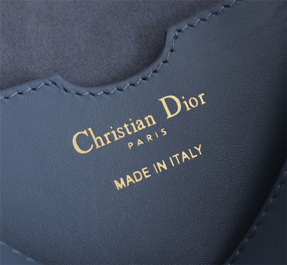 LARGE D*0r BOBBY BAG Blue Box Calfskin