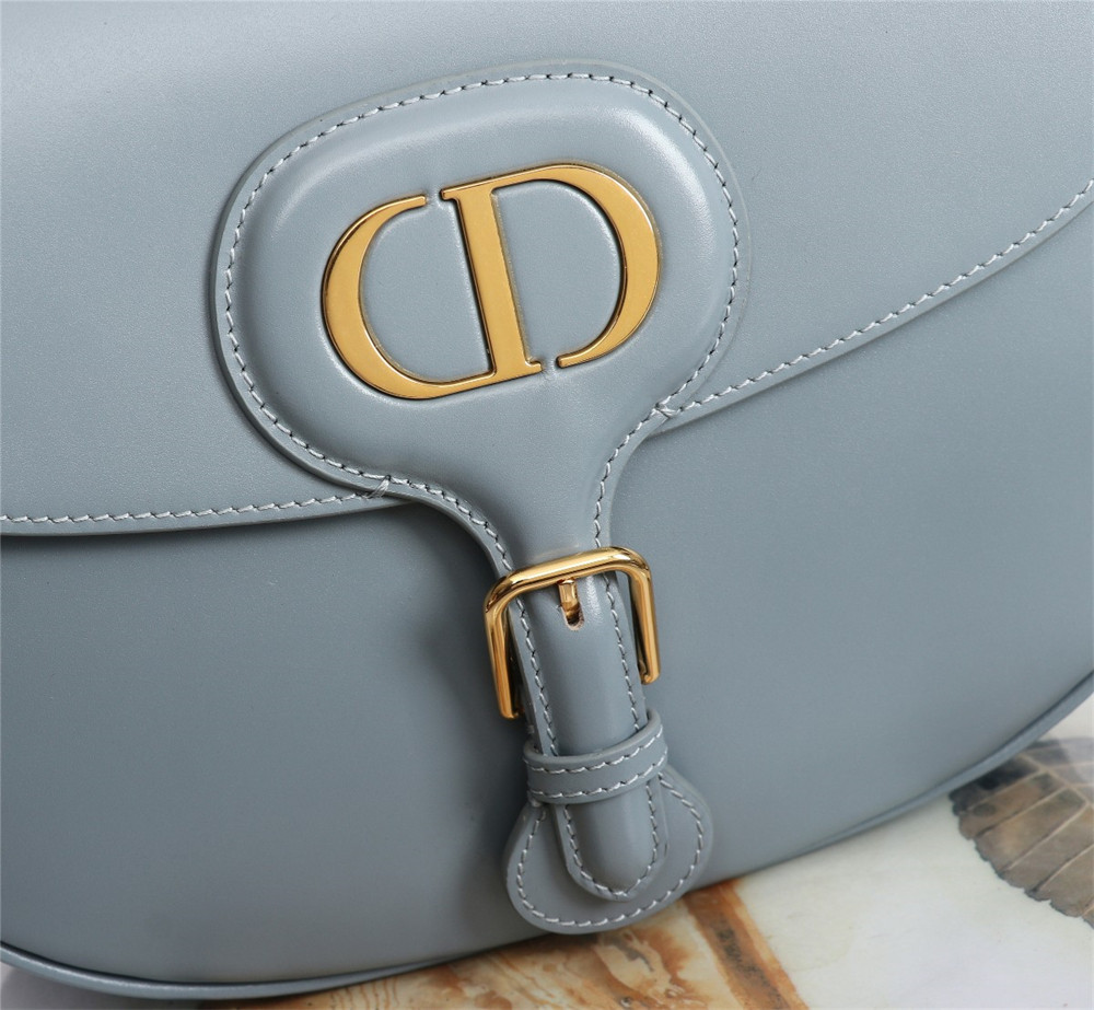 LARGE D*0r BOBBY BAG Light Blue Box Calfskin