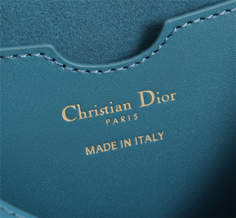 LARGE D*0r BOBBY BAG Navy Box Calfskin