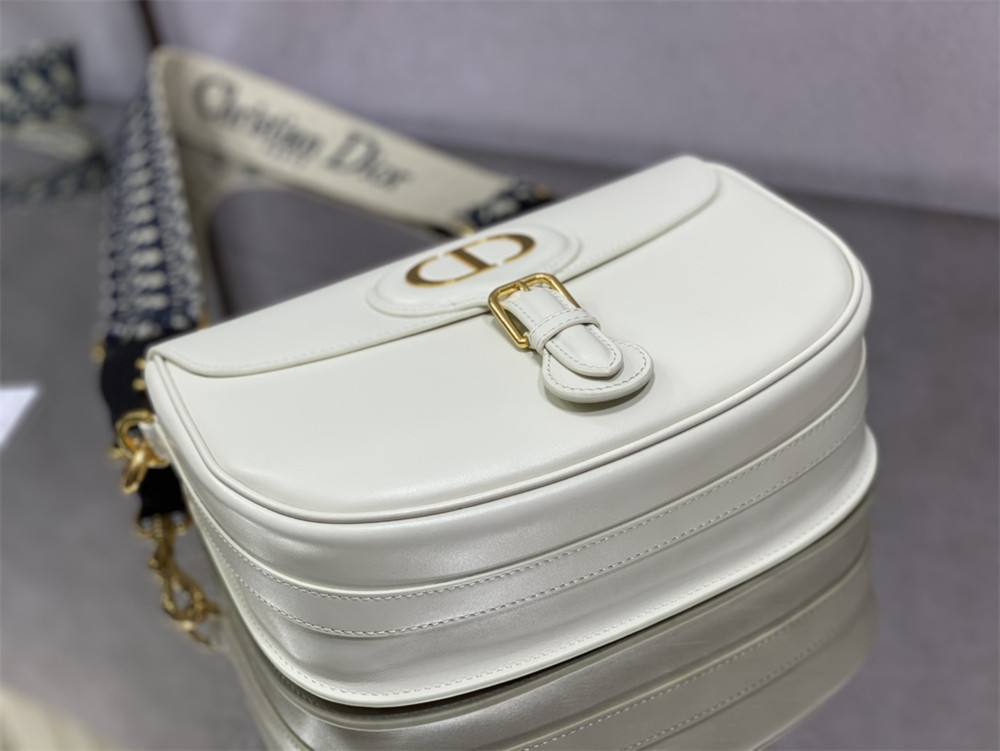 LARGE D*0r BOBBY BAG White Box Calfskin