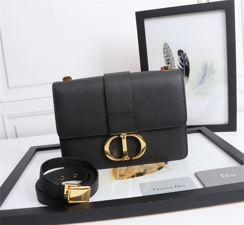 D*0r 30 MONTAIGNE CHAIN BAG Grained Black