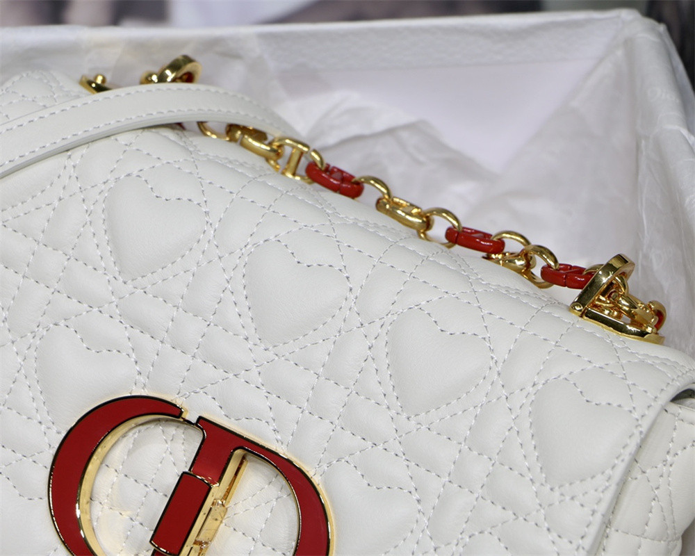 SMALL D*0r CARO BAG amour Ivory 20 x 12 x 7 cm