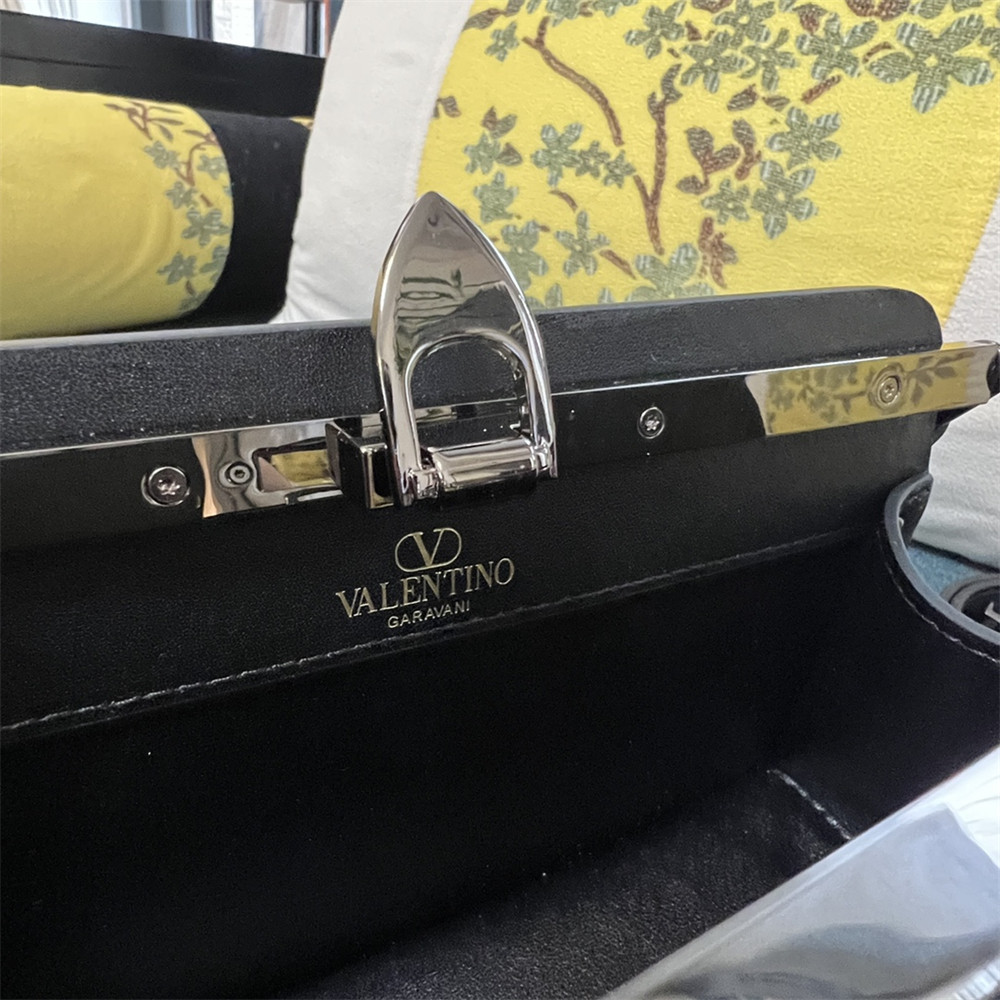 va*t*no GARAVANI SMALL ROCKSTUD PADDED NAPPA HANDBAG BLACK