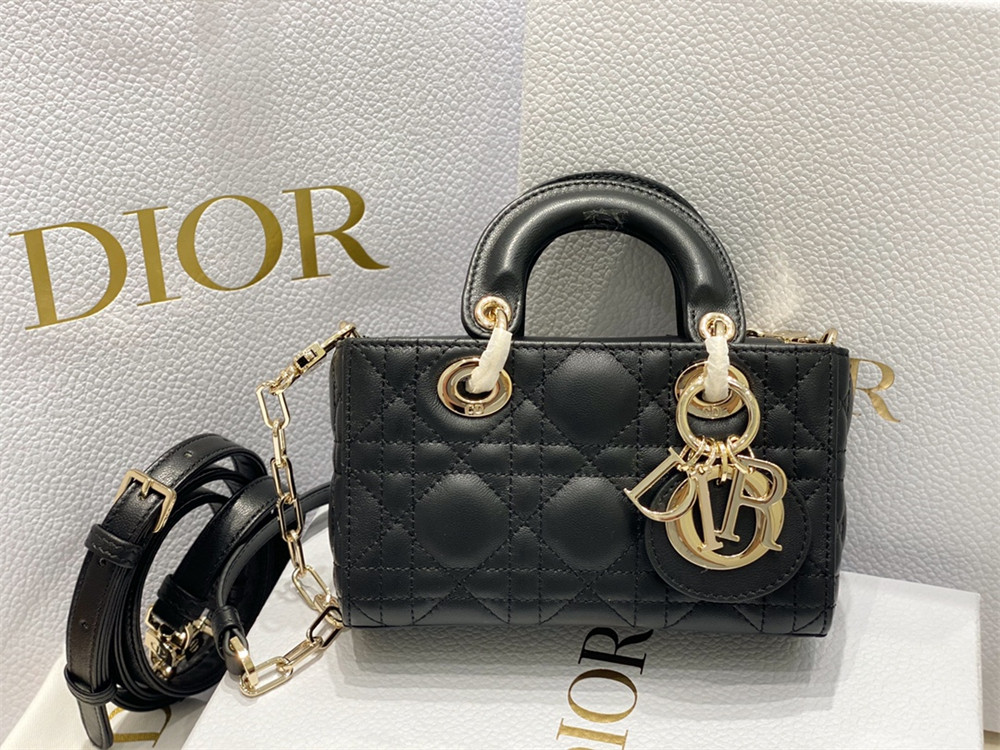 D*0r MINI LADY D-JOY BAG Black 16 x 9 x 5 CM