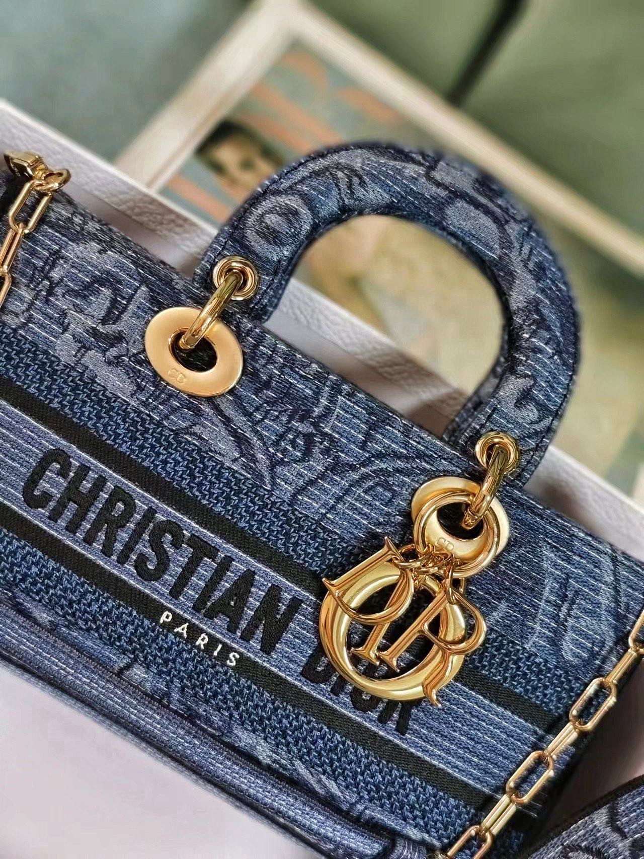 D*0r MEDIUM LADY D-JOY BAG BLUE