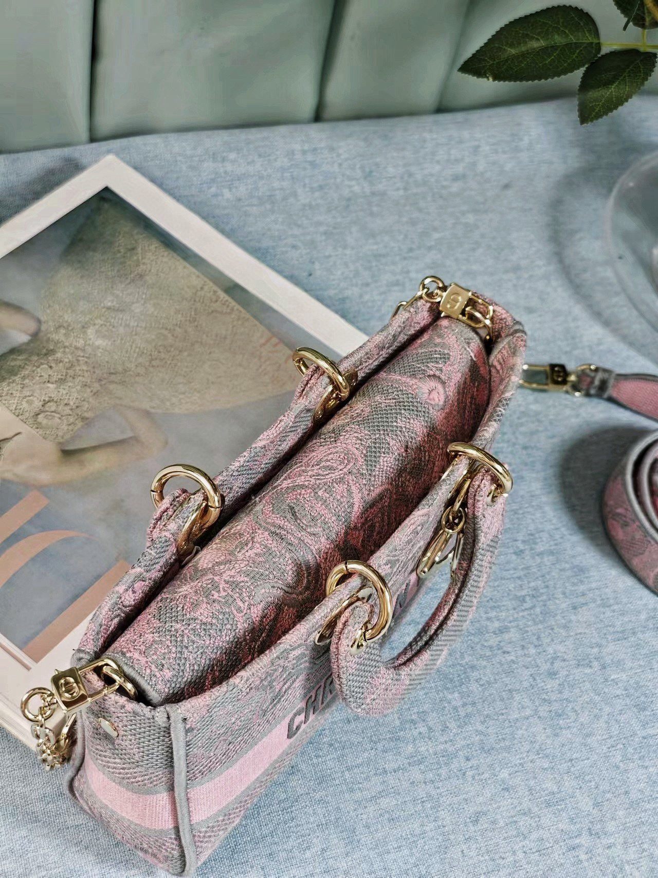 D*0r MEDIUM LADY D-JOY BAG PINK