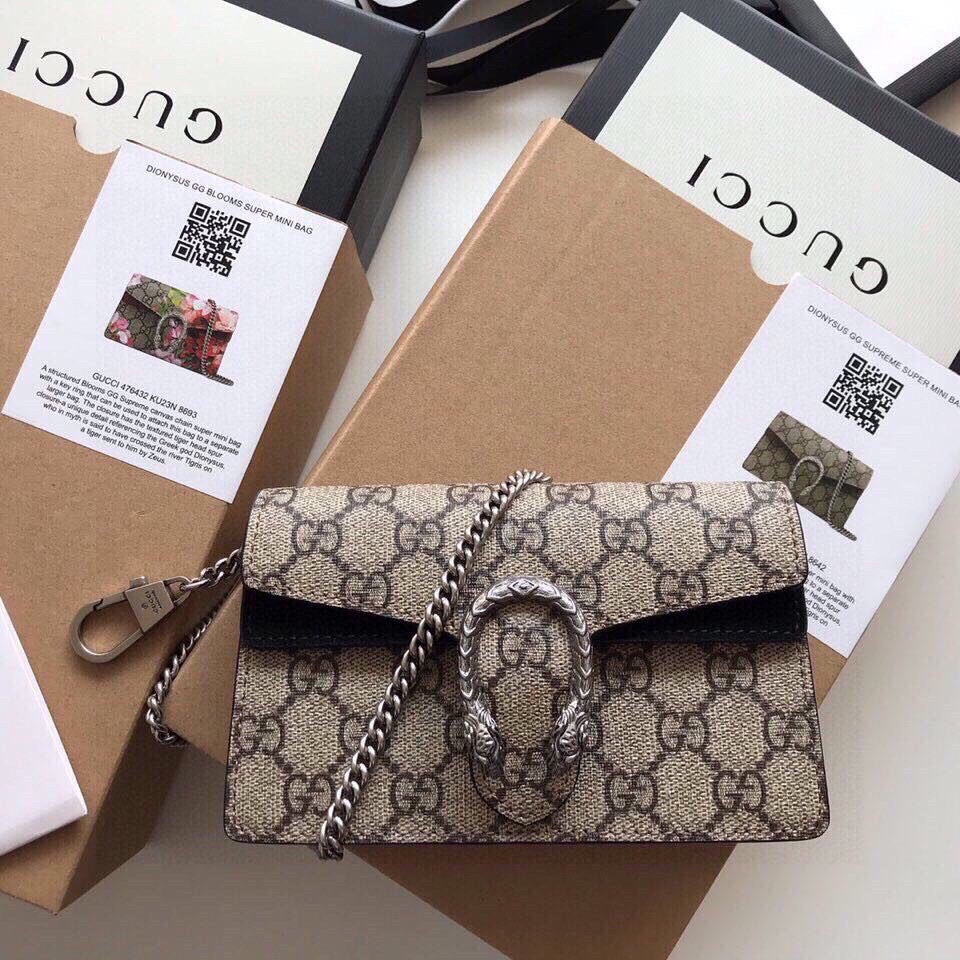 G*u*i DIONYSUS GG S*p*e S*pER MINI BAG 6.5"Wx3.9"Hx1.6"D