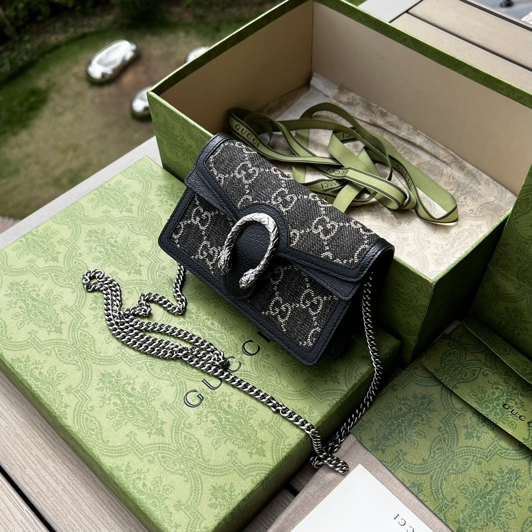 G*u*i DIONYSUS GG S*p*e S*pER MINI BAG 6.5"Wx3.9"Hx1.6"D