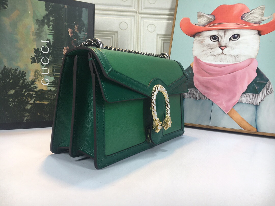 G*u*i DIONYSUS SMALL SHOULDER BAG GREEN 11"Wx7"Hx3.5"D