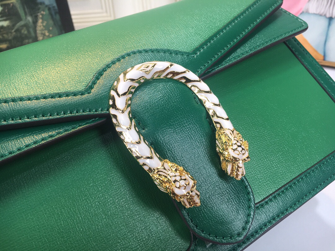 G*u*i DIONYSUS SMALL SHOULDER BAG GREEN 11"Wx7"Hx3.5"D