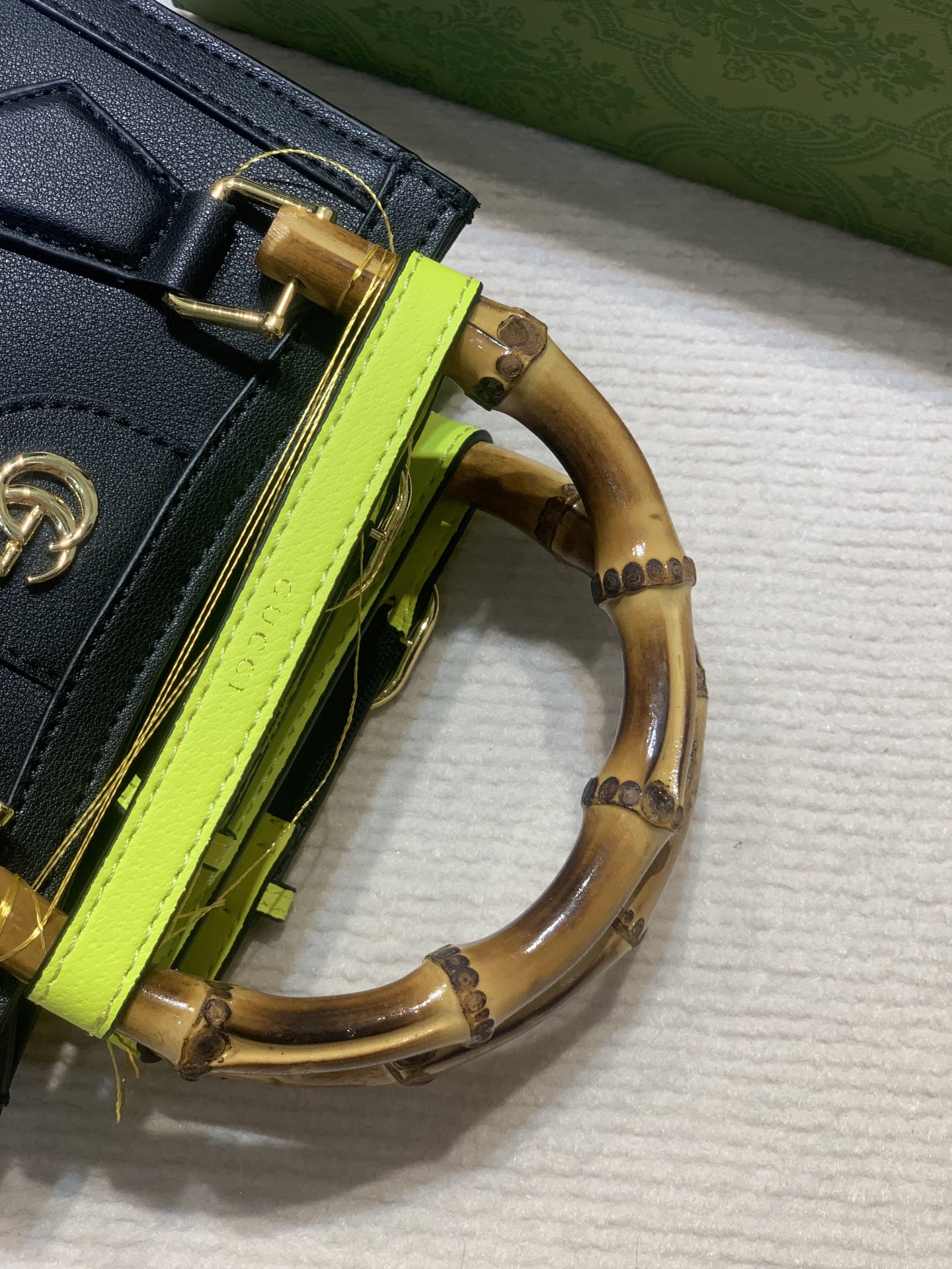 G*u*i DIANA MINI TOTE BAG Navy 20W x 16H x 10D CM