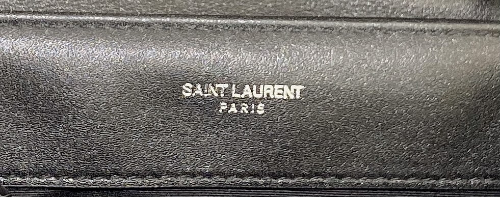 Y*L LOULOU SMALL IN QUILTED LEATHER BLACK 9 X 6.1 X 3.3 INCHES