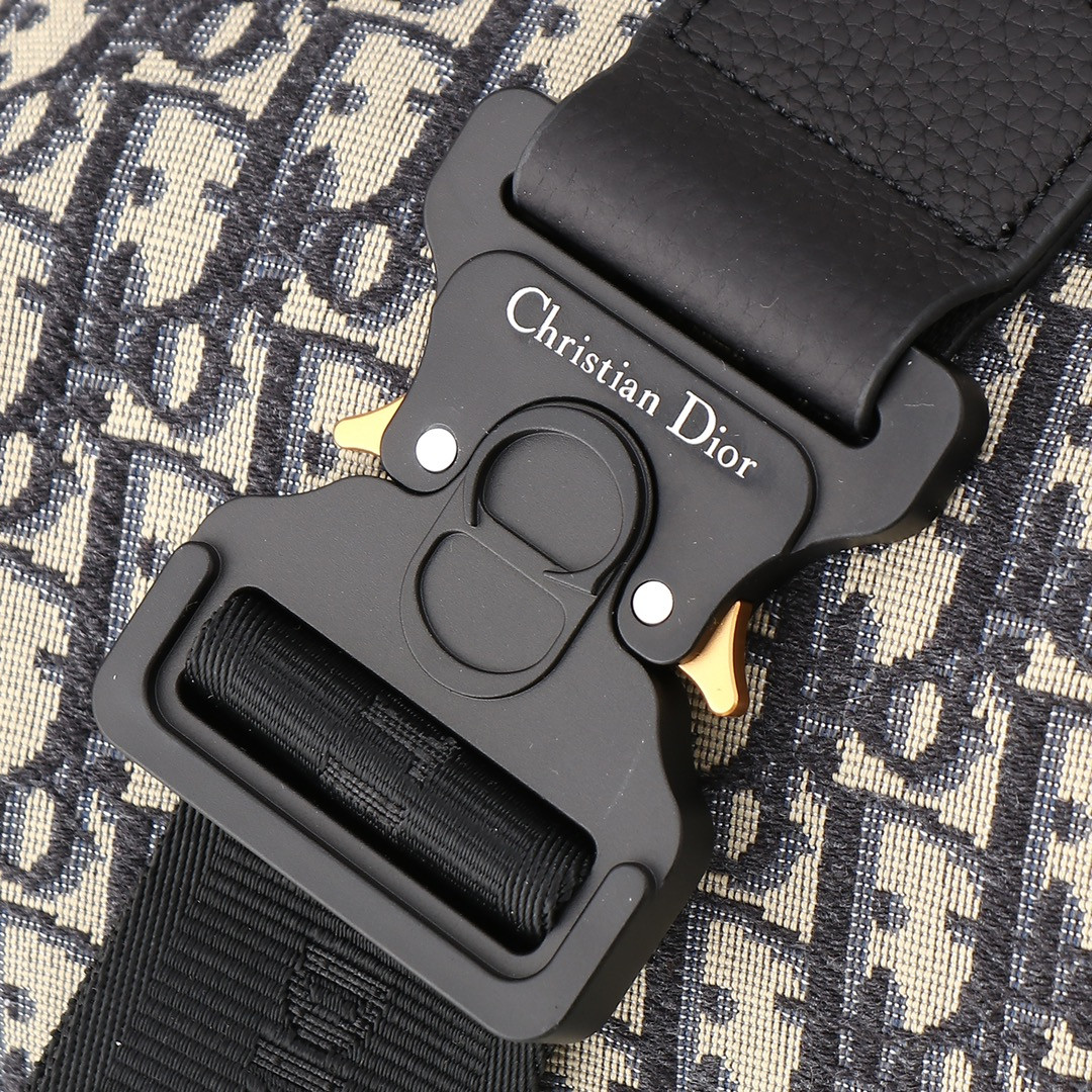 D*0r Lingot Bag Beige and Black D*0r Oblique Jacquard 50 x 25 x 21.5 cm