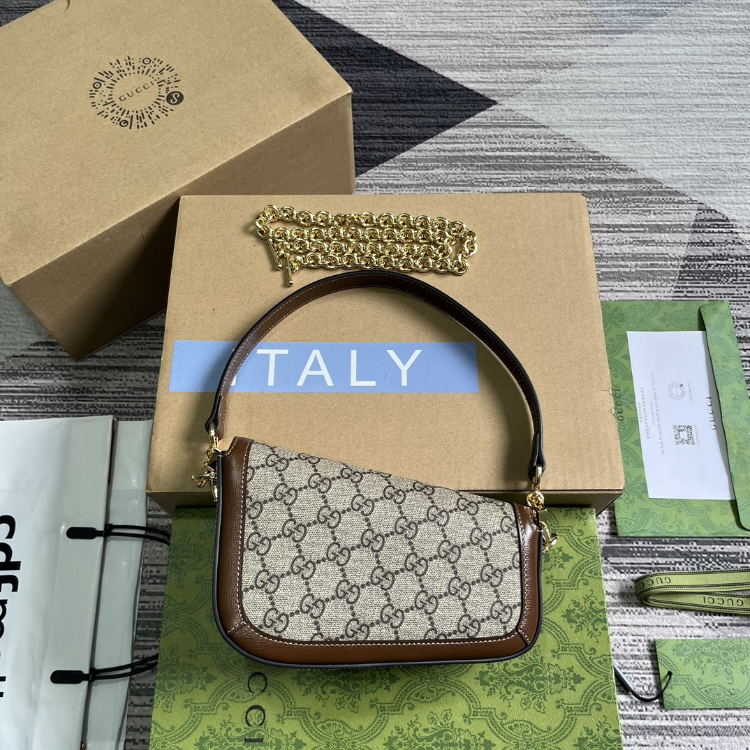 G*u*i HORSEBIT 1955 MINI SHOULDER BAG 7.7"W x 5-3.1"H x 2.4-1.2"D