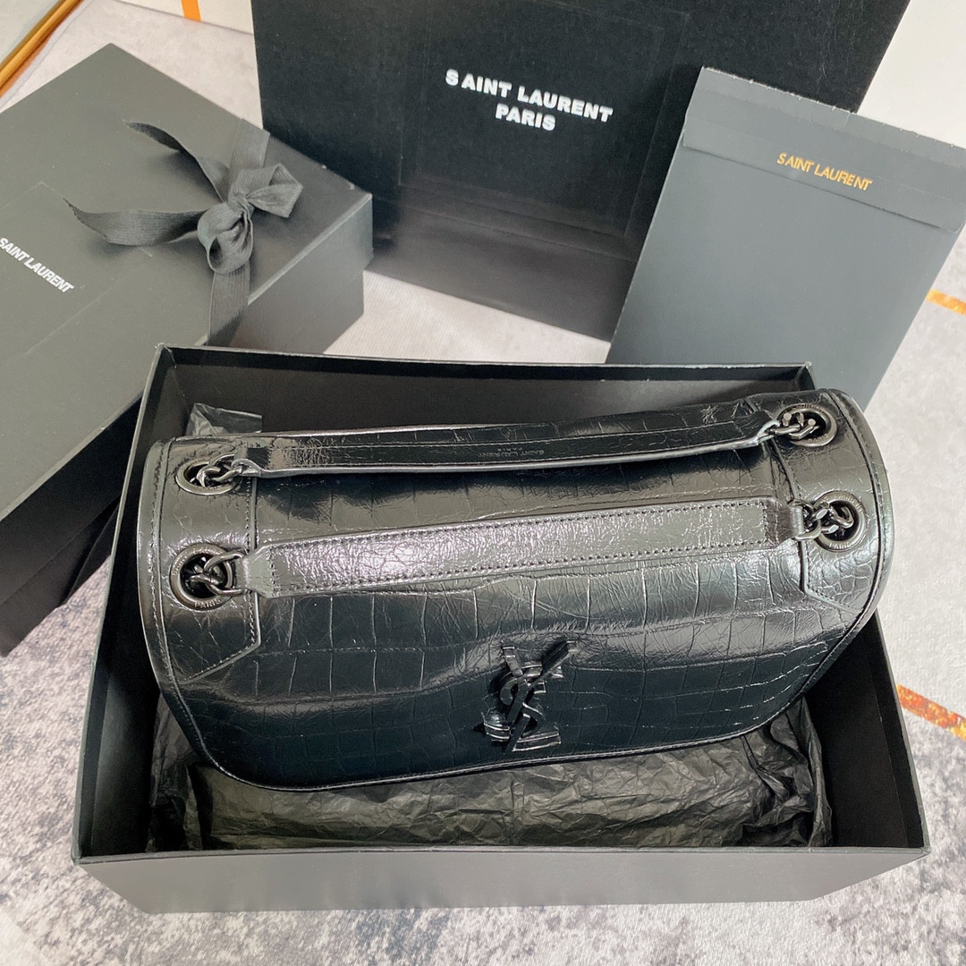 Y*L NIKI MEDIUM IN VINTAGE LEATHER 11 X 7.8 X 3.3 INCHES