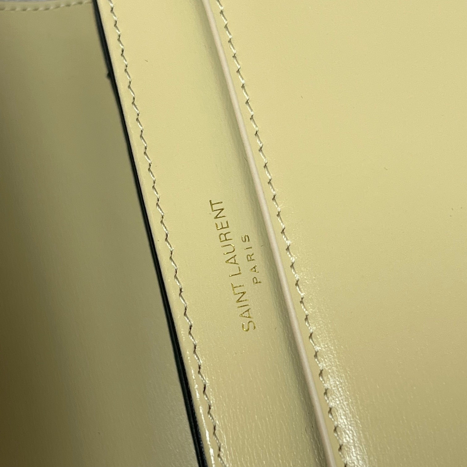 Y*L SOLFERINO SMALL SATCHEL IN BOX Sa**t Lau*nt YELLOW 7.4 X 5.1 X 1.9 INCHES