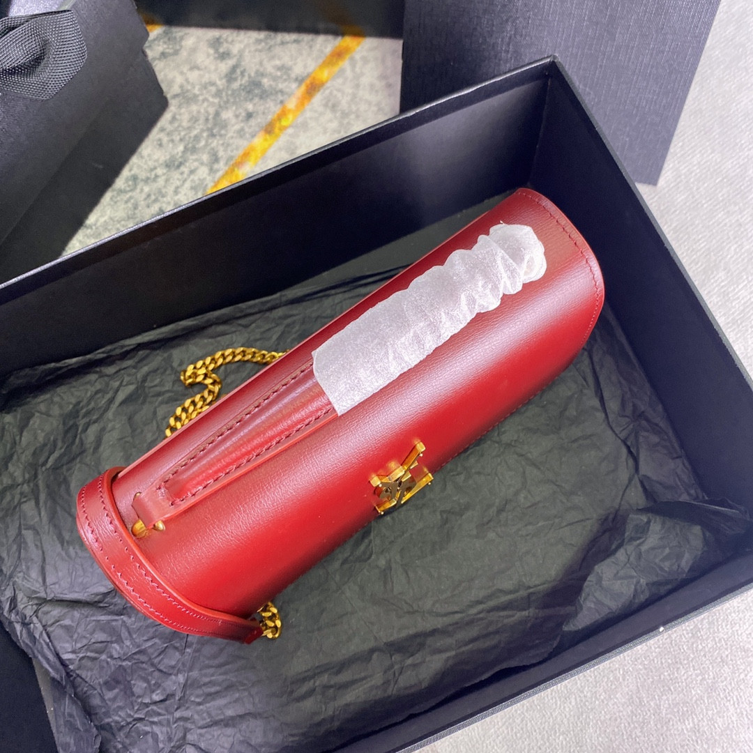 Y*L SUNSET CHAIN WALLET IN SMOOTH LEATHER 7.4 X 5.5 X 2.1 INCHES