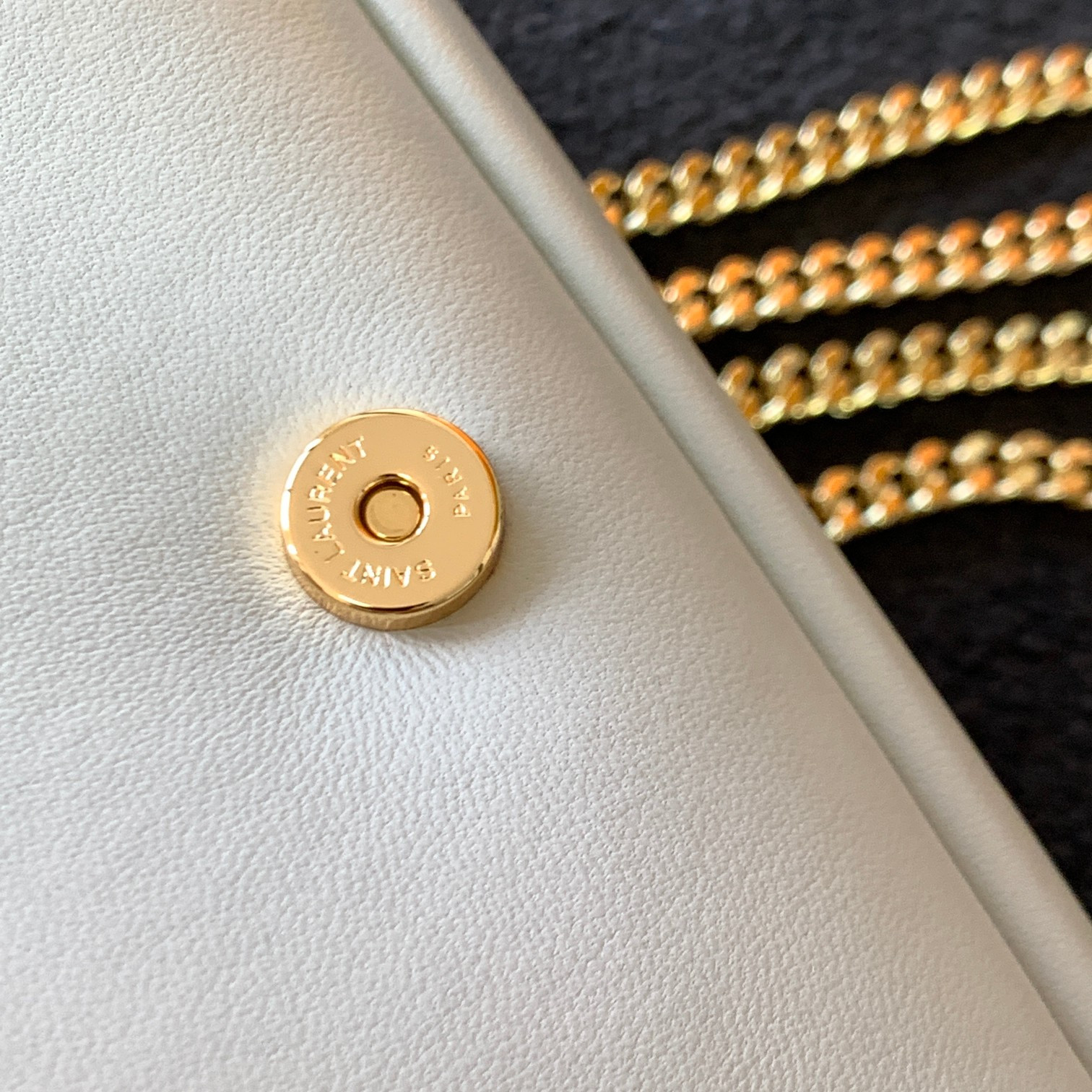 Y*L KATE 99 IN QUILTED NAPPA LEATHER WHITE 10.2 X 5.3 X 1.7 INCHES