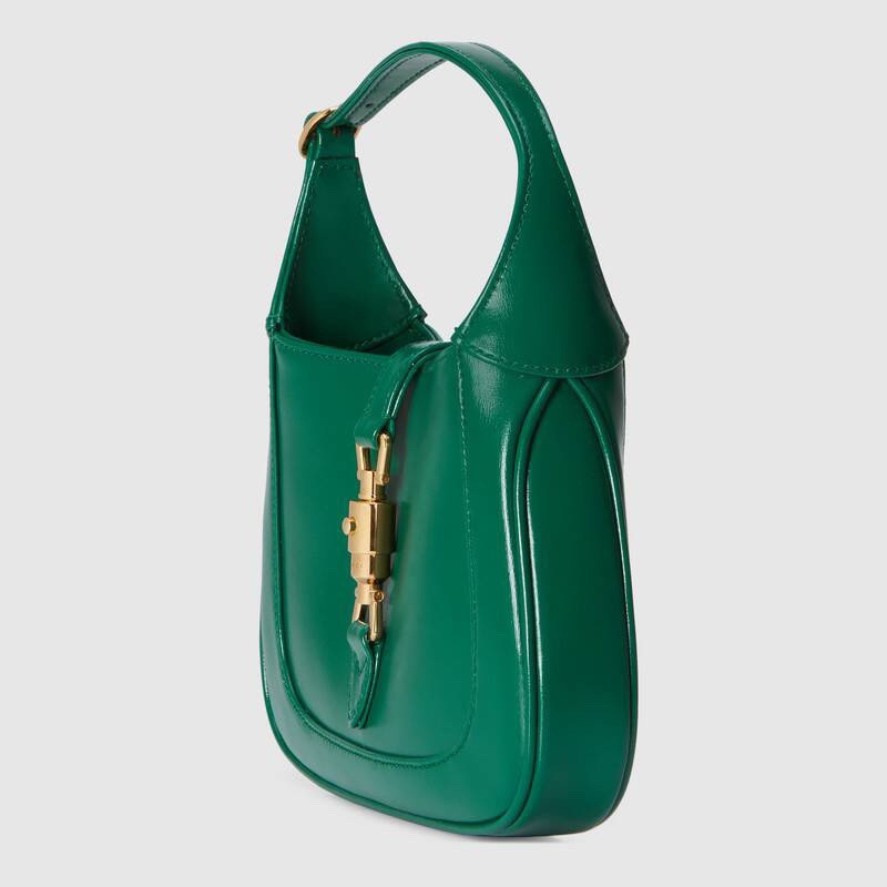 G*u*i JACKIE 1961 MINI SHOULDER BAG Green 7.5"W x 5.1"H x 1.2"D