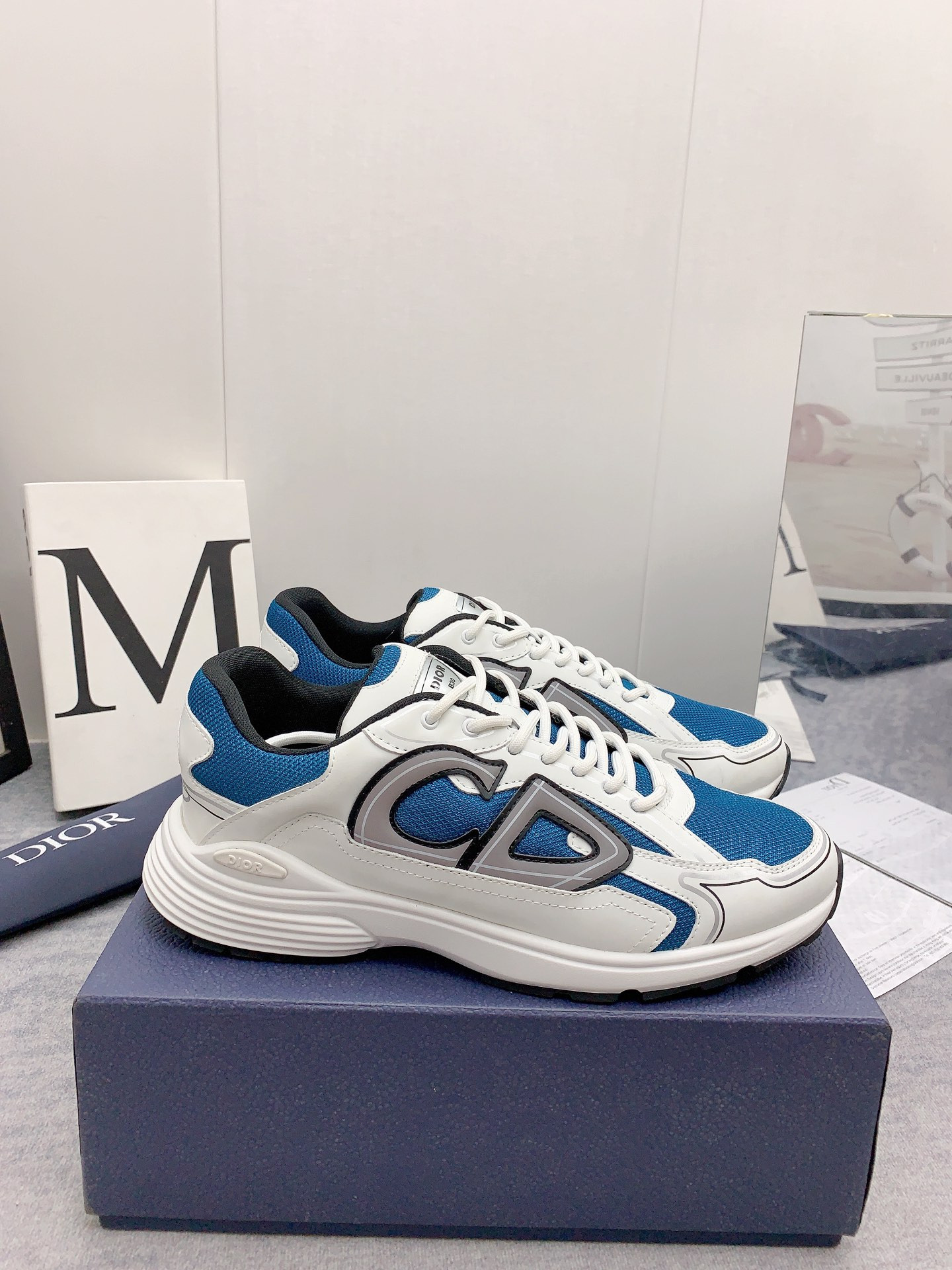 UA D*0r B30 Blue Mesh White Technical Fabric