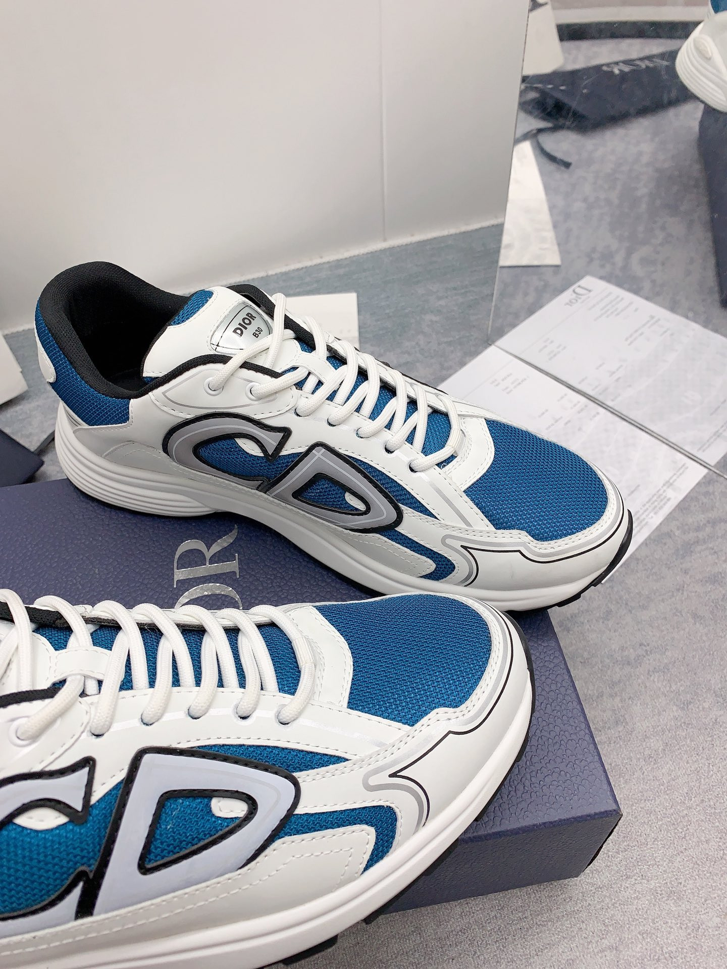 UA D*0r B30 Blue Mesh White Technical Fabric