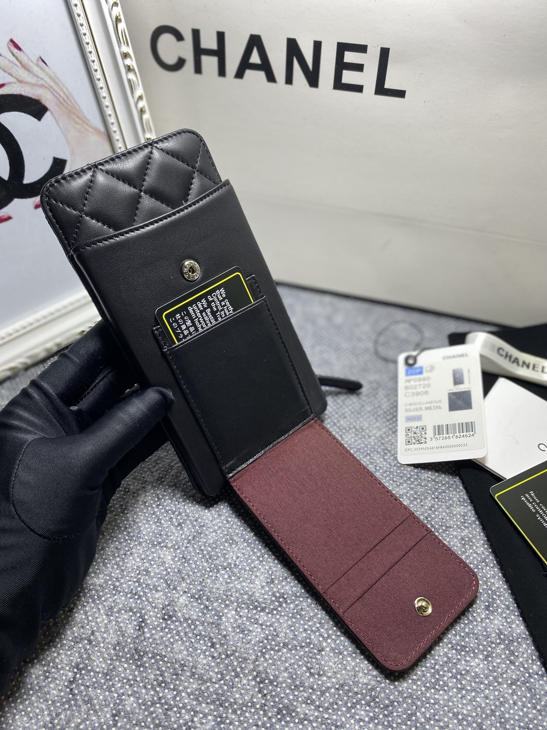 Ch*el LONG ZIPPED WALLET 19-11cm