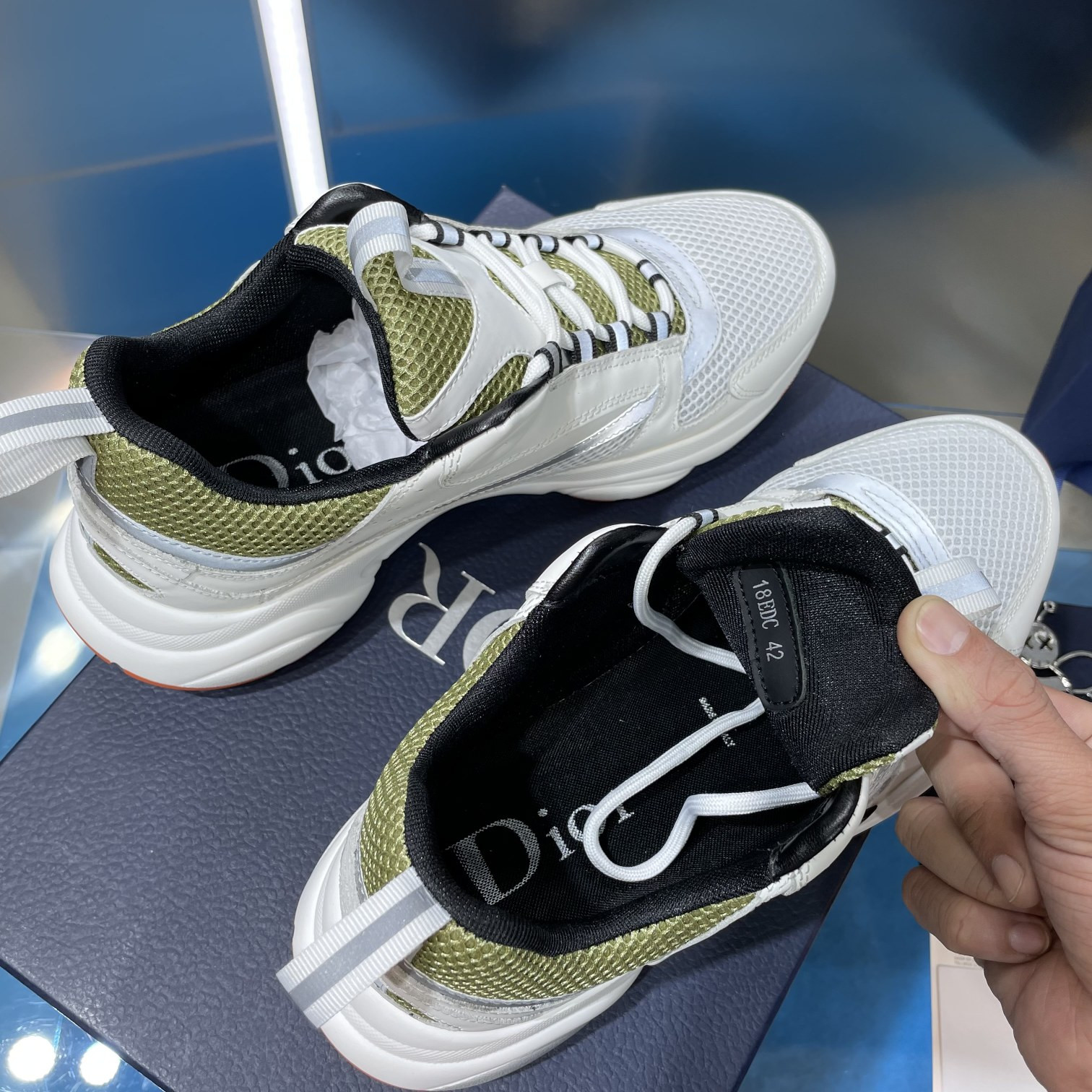 UA D*0r B22 white and green Sneaker