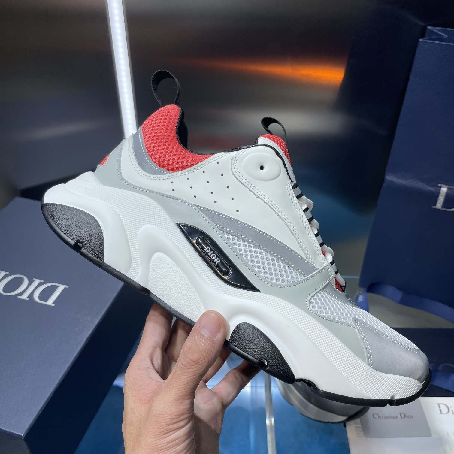 UA D*0r B22 white and red Sneaker