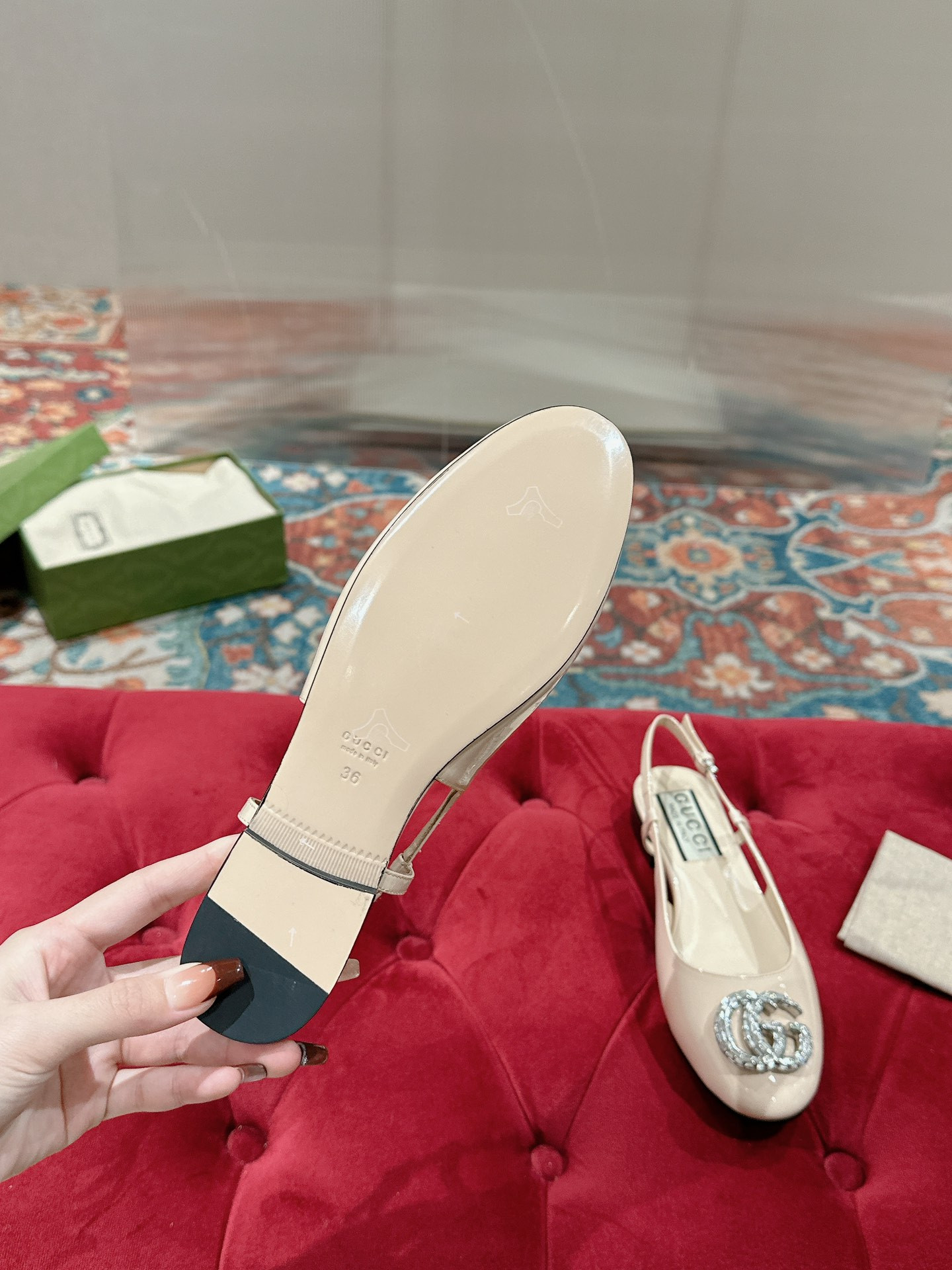 UA G*u*i BALLERINA WITH DOUBLE G