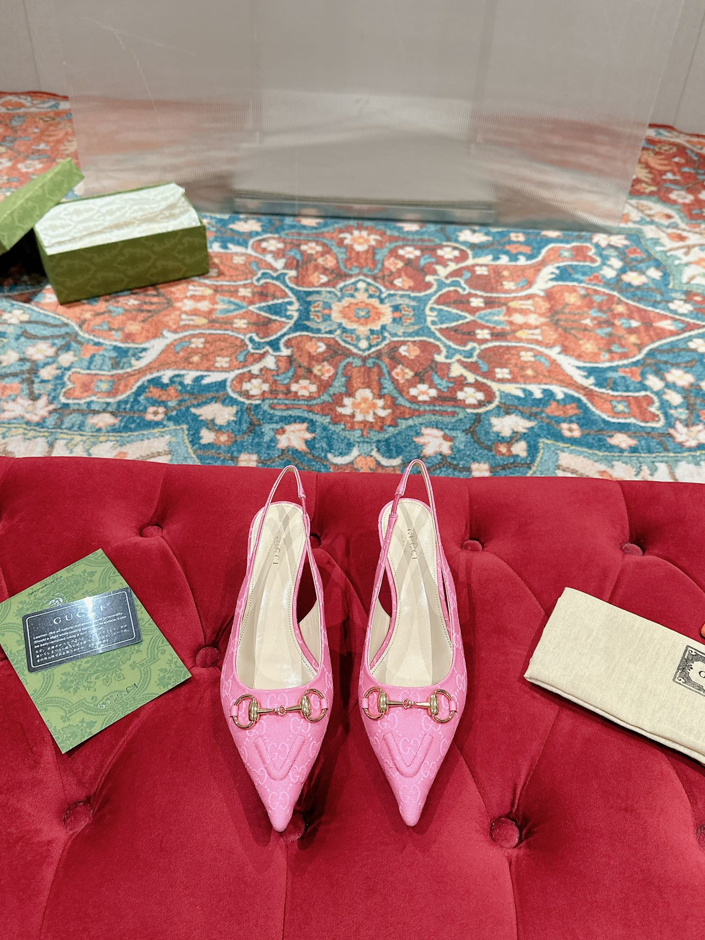 UA G*u*i HORSEBIT SLINGBACK PUMP LOW HEEL