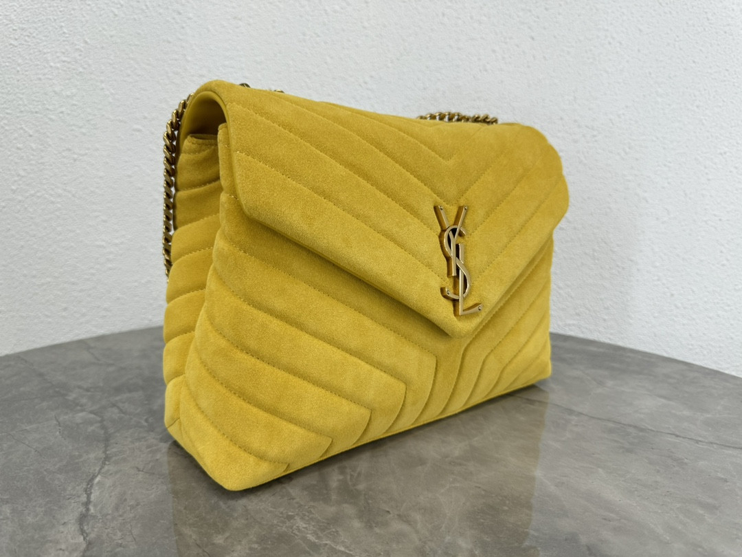 Y*L LOULOU QUILTED SUEDE 32x22x9cm
