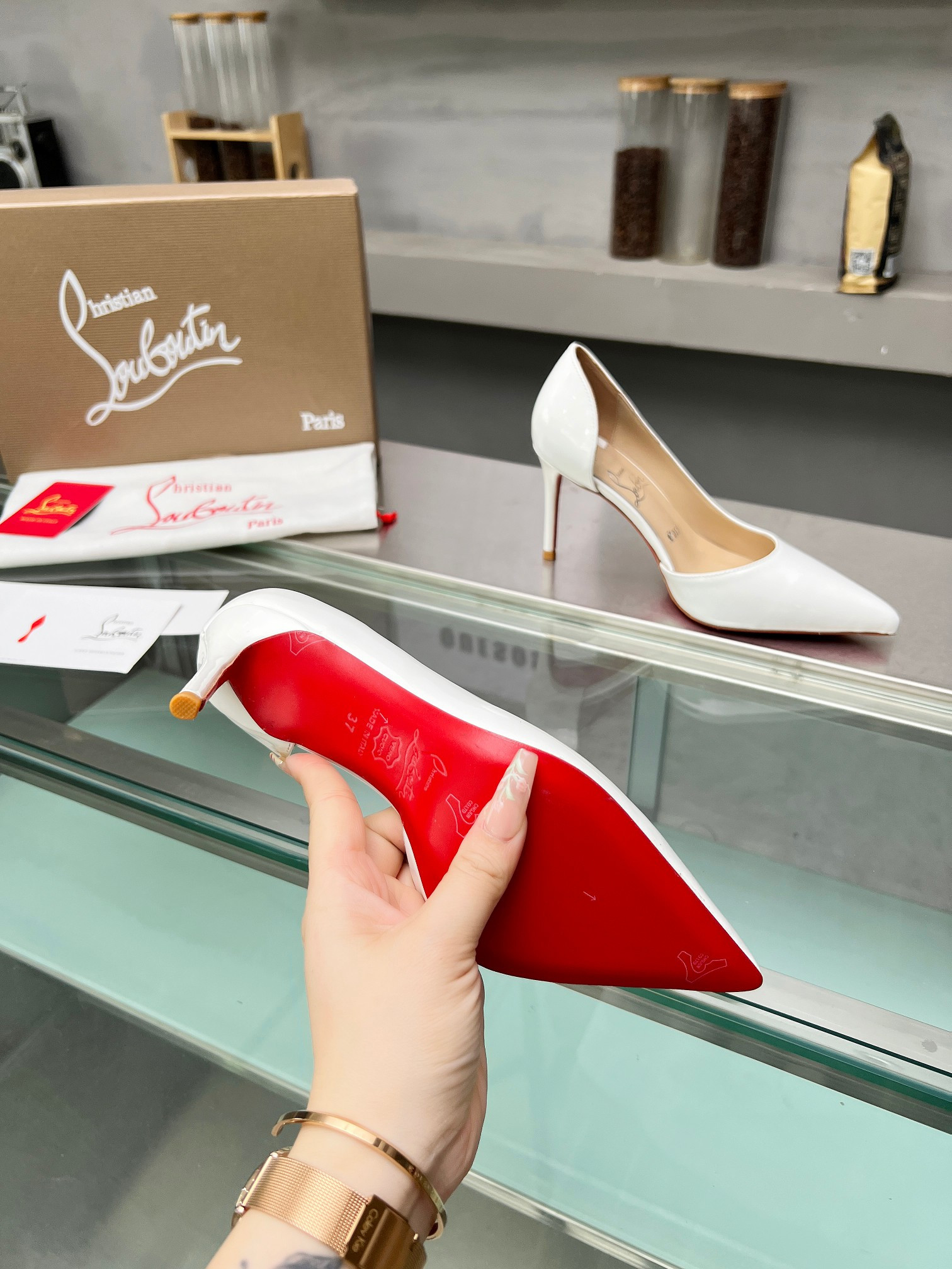 UA Ch**an Louboutin CL red-bottom shoes