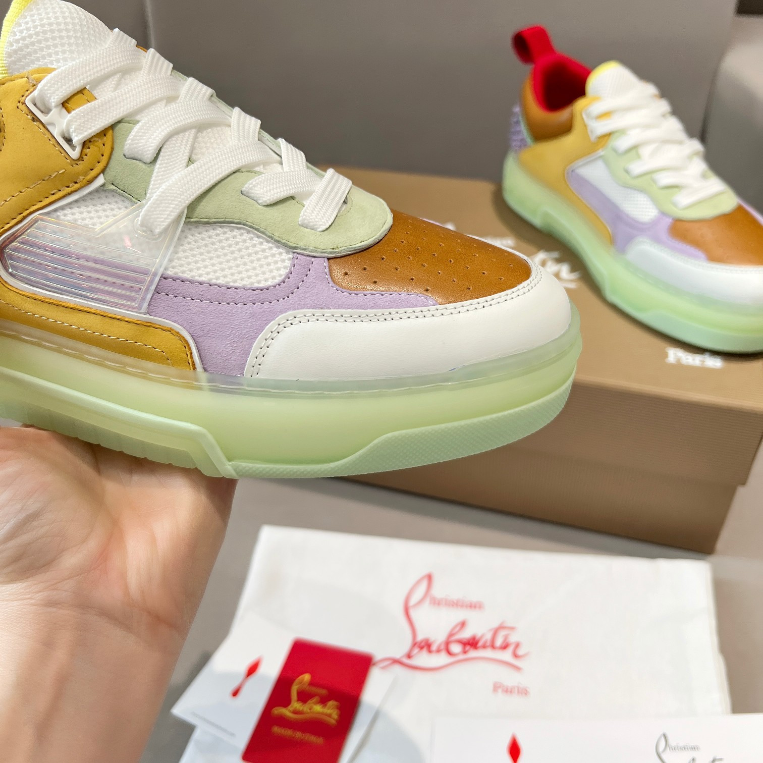 UA Ch**an Louboutin 2024 [New]ASTROLOUBI Unisex Thick-Soled Sneakers