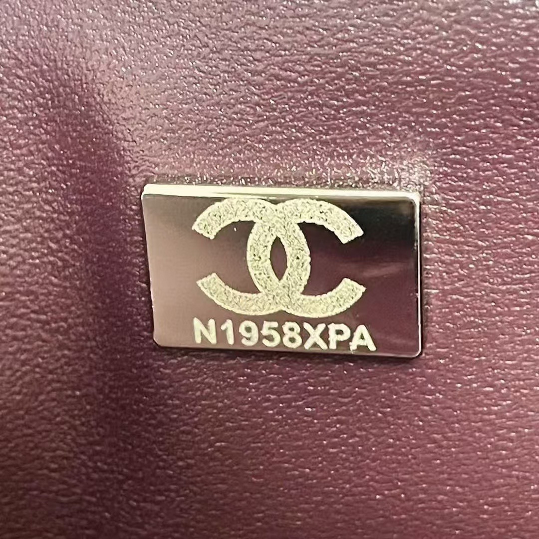 Ch*el MINI FLAP BAG BLACK 12 × 20 × 6 cm