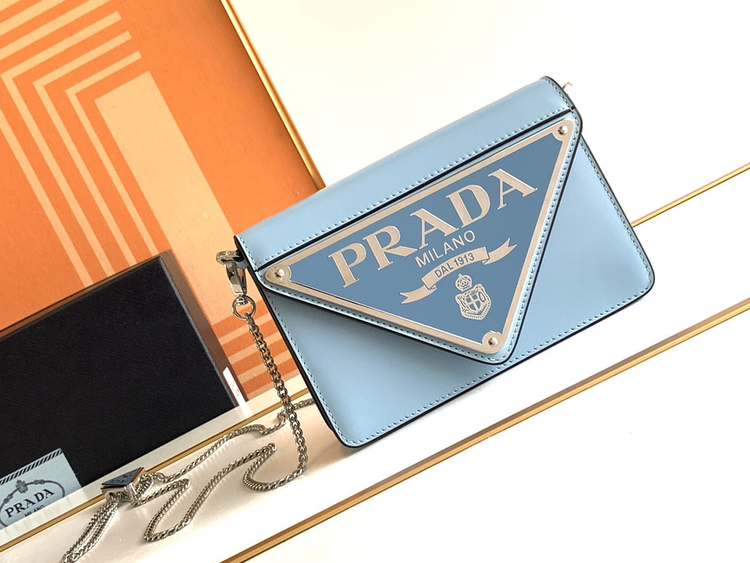 Pra*a Brushed Leather Shoulder Bag 17x 9.5x3.5cm