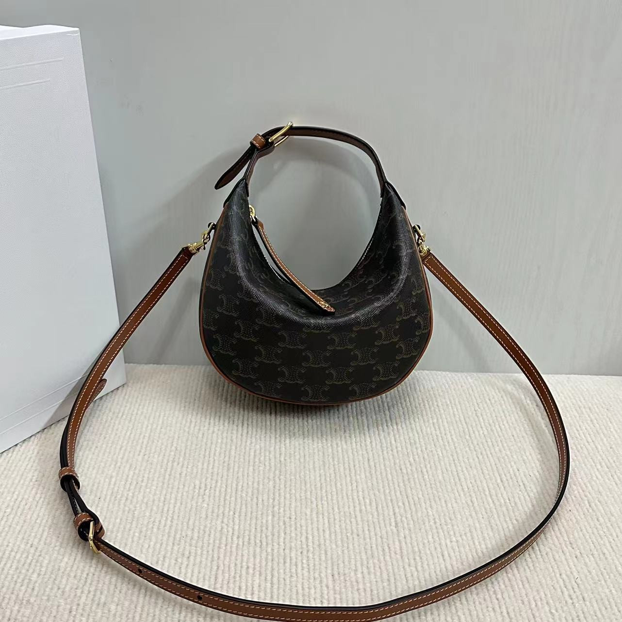 Ce**e Teen Ce**e Lulu in Triomphe canvas and calfskin 21x24x5cm