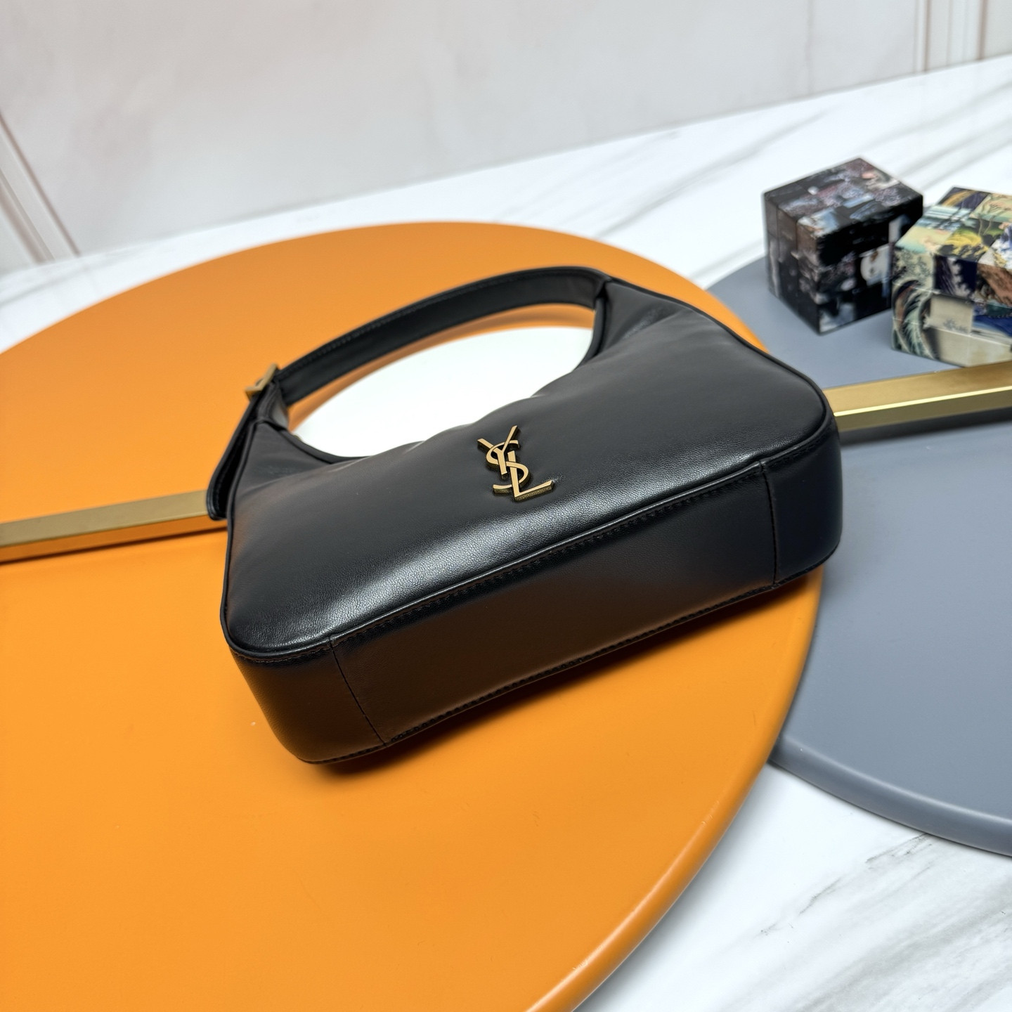 Y*L calypso mini hobo in plunged lambskin 20 X 12 X 5 cm