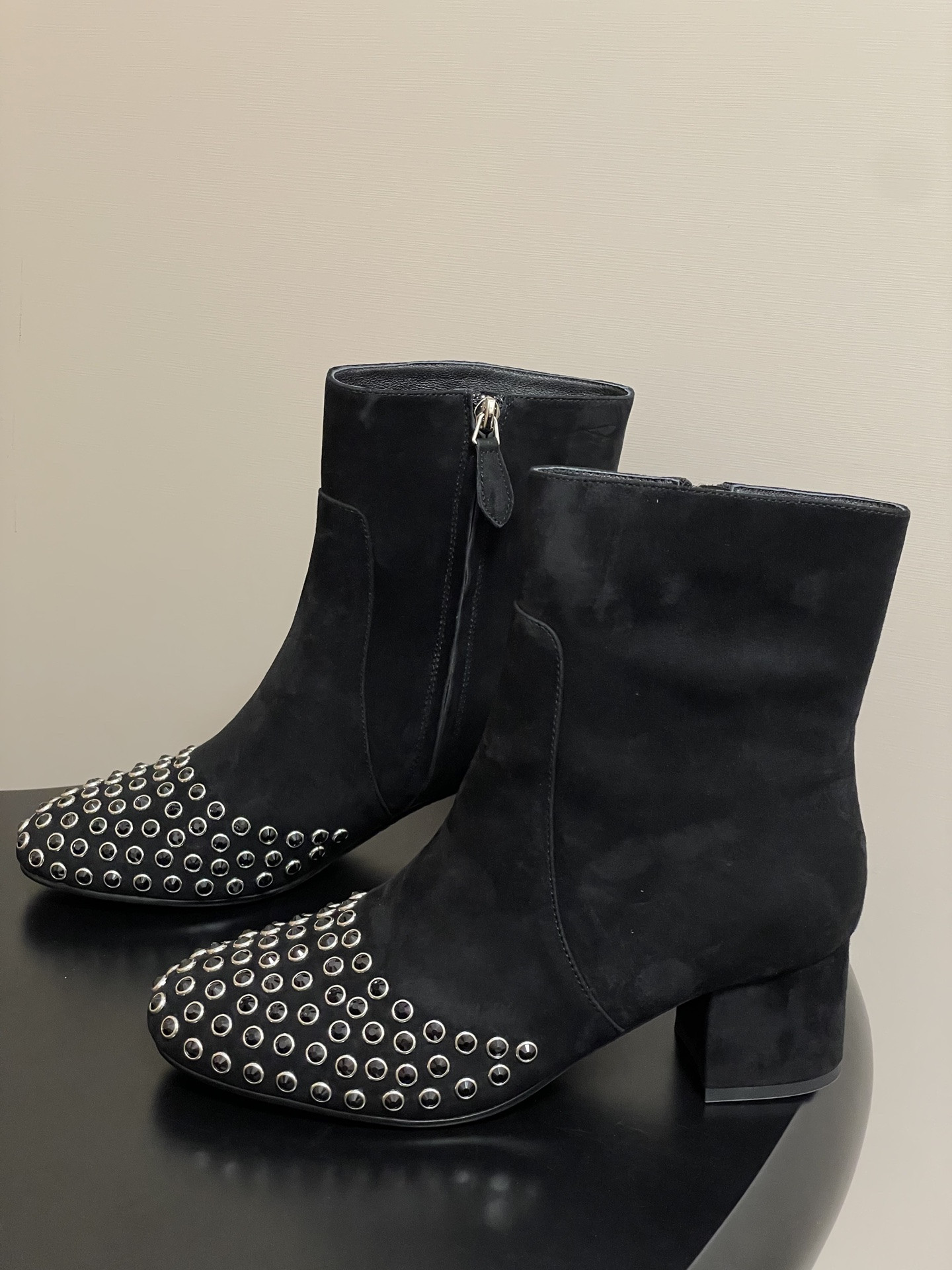 UA Alaia Crystal Diamond Boots 5.5cm Heel(Customized Size 7-10 days production time)