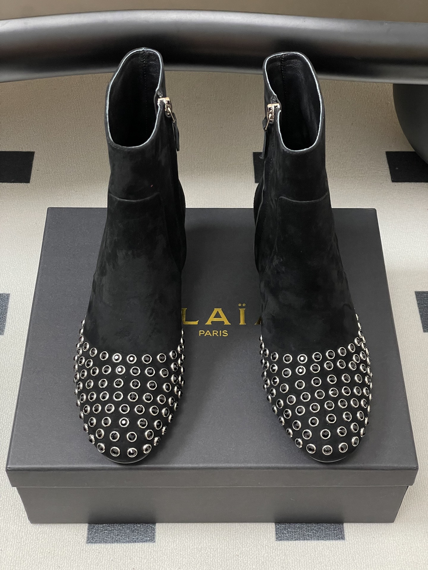 UA Alaia Crystal Diamond Boots 5.5cm Heel(Customized Size 7-10 days production time)