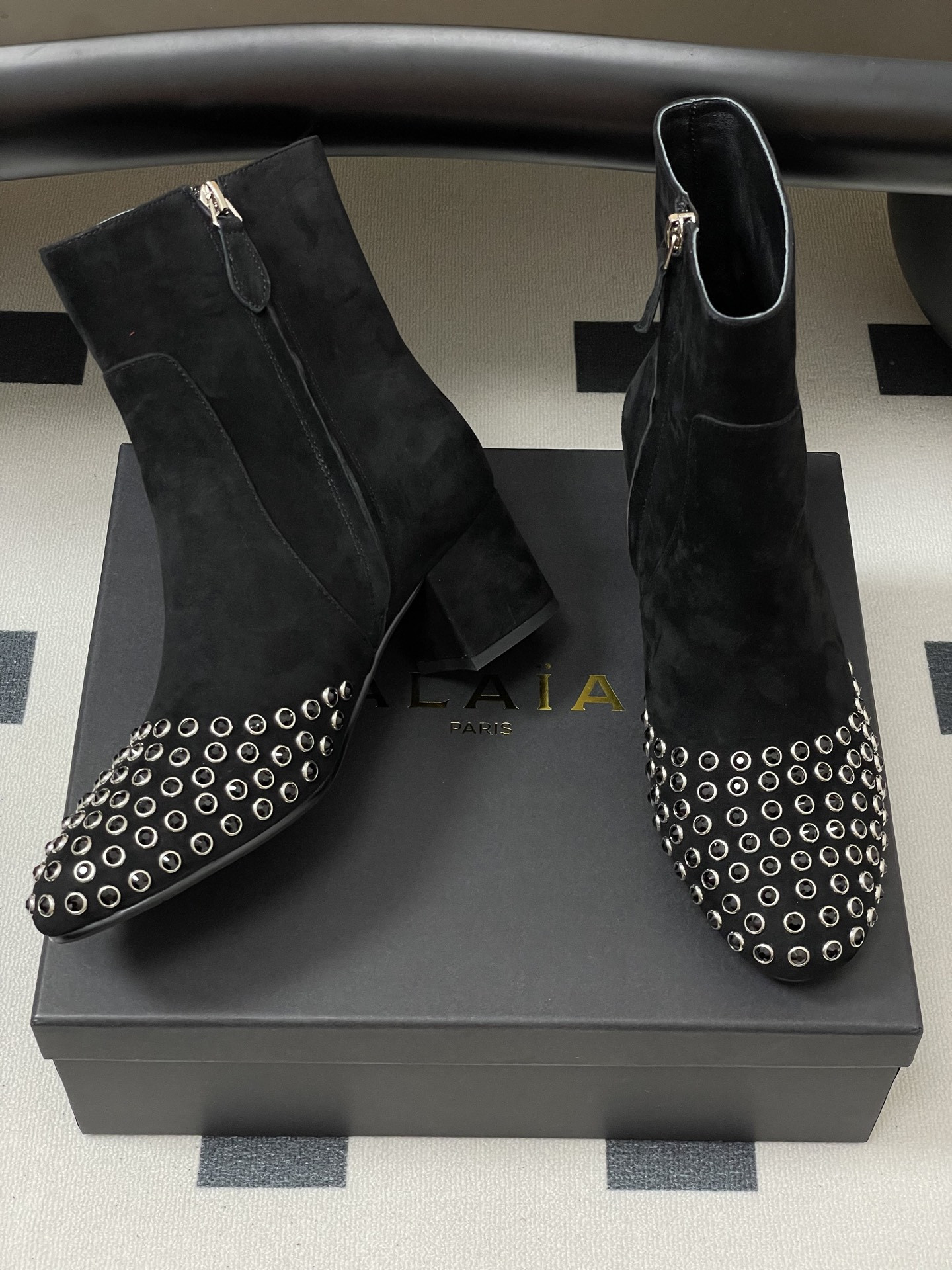 UA Alaia Crystal Diamond Boots 5.5cm Heel(Customized Size 7-10 days production time)