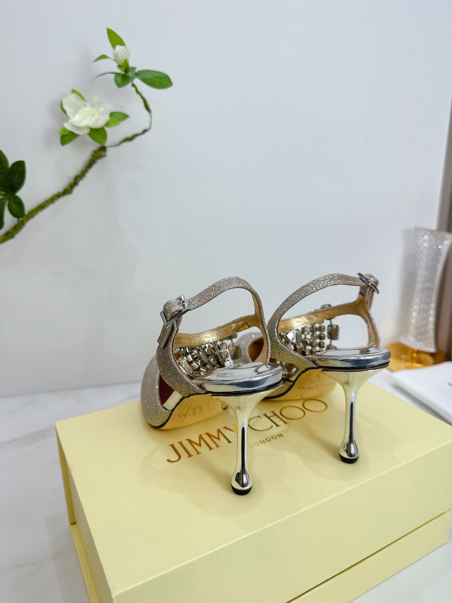 UA Ji*y Ch* Verity Glitter Slingbacks 8.5cm