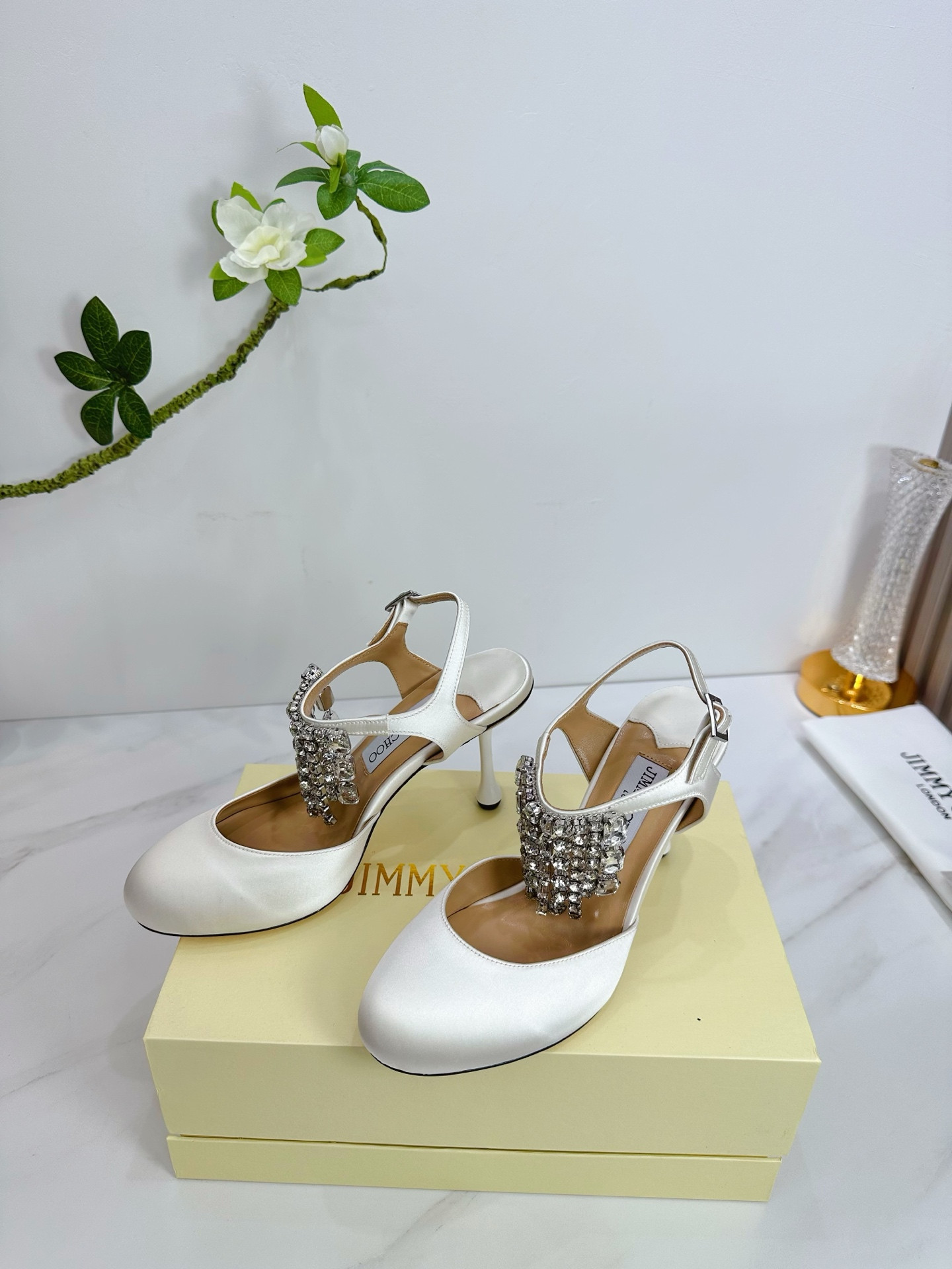 UA Ji*y Ch* Verity Glitter Slingbacks 8.5cm