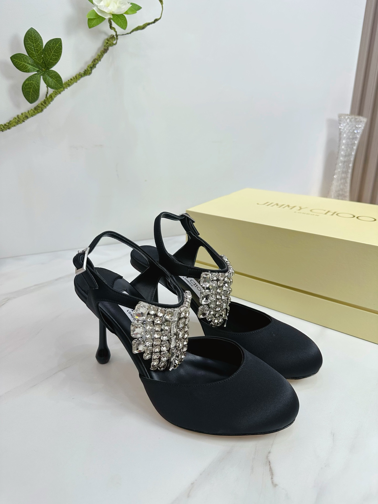 UA Ji*y Ch* Verity Glitter Slingbacks 8.5cm