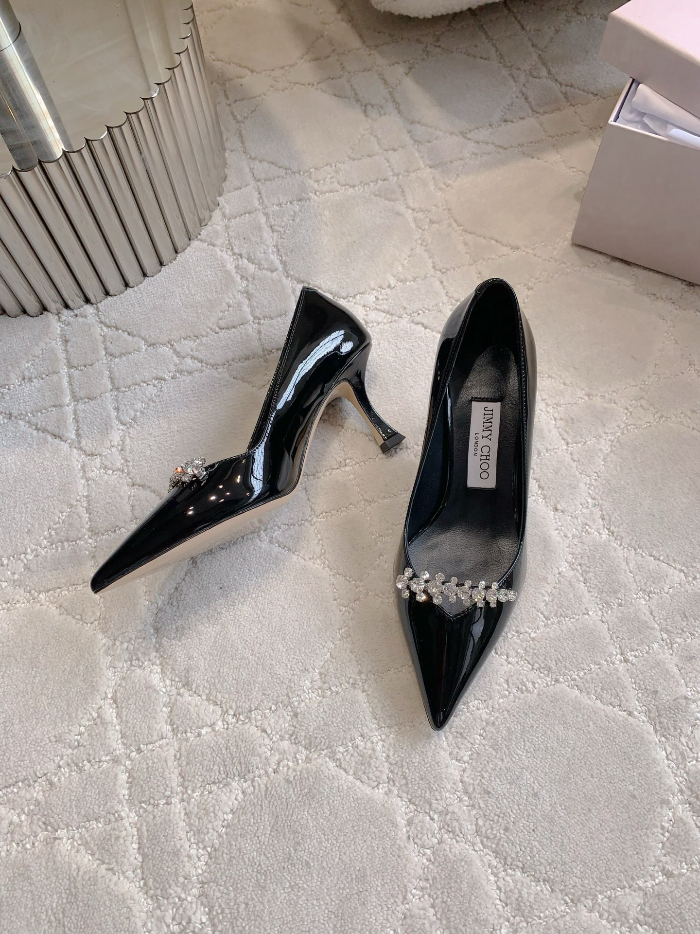 UA Ji*y Ch* Belinda Crystal-embellished Pumps 7.5cm